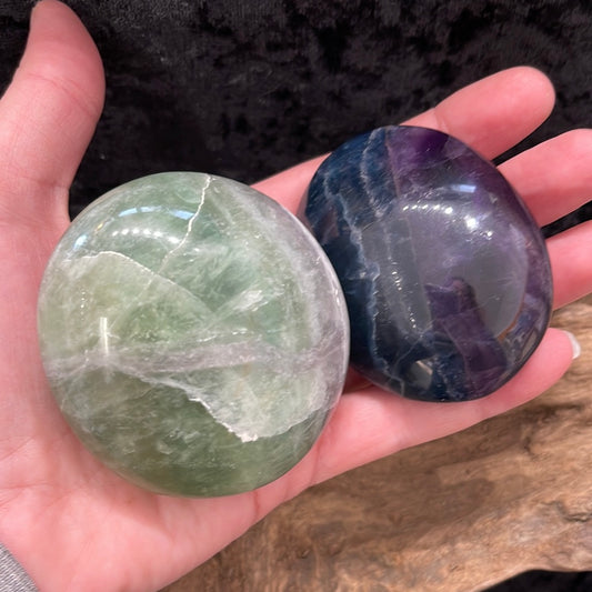 Fluorite Palm Stone