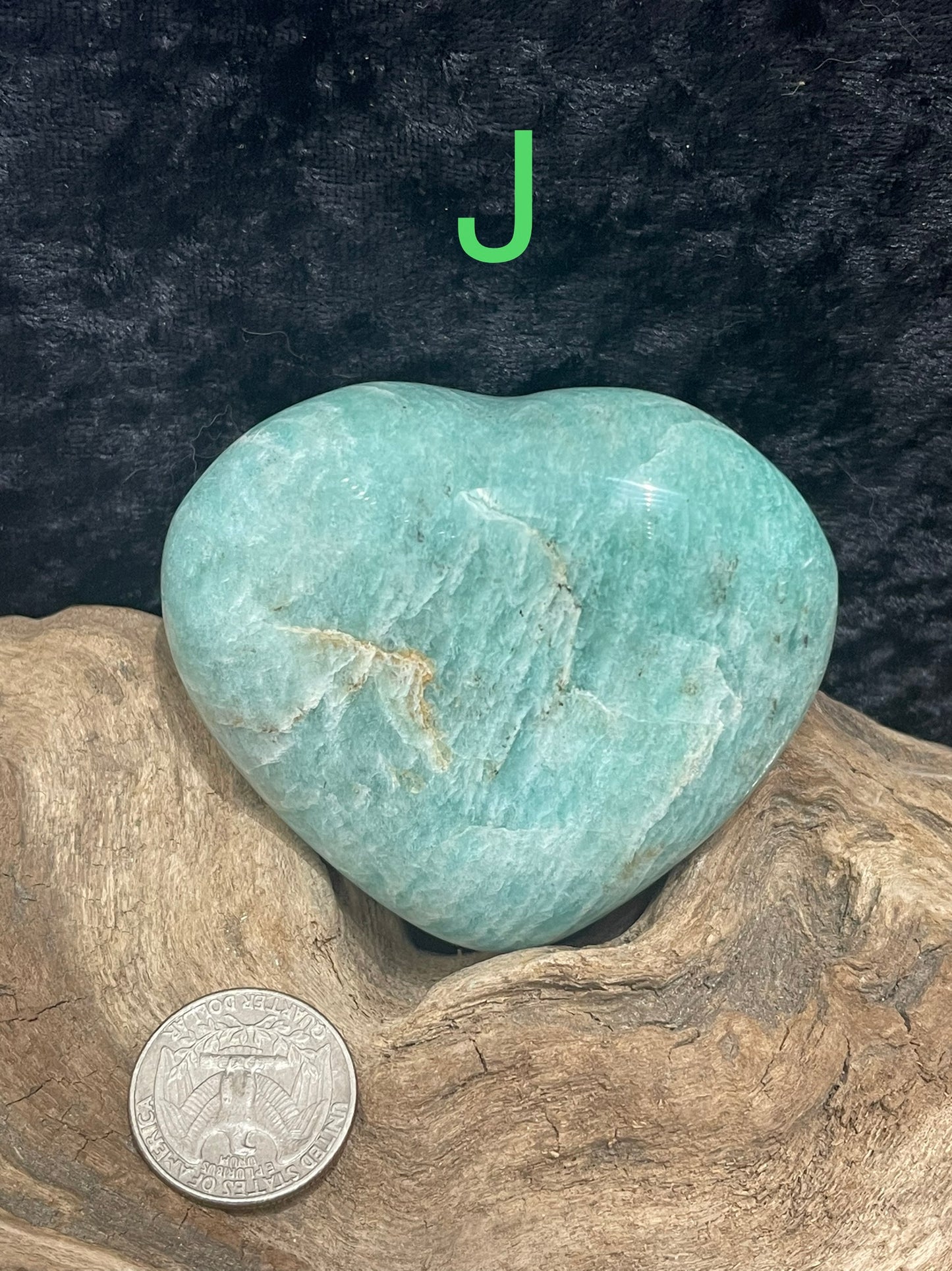 Amazonite heart