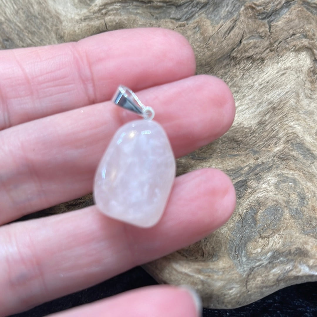 Points and Tumbled crystal pendants