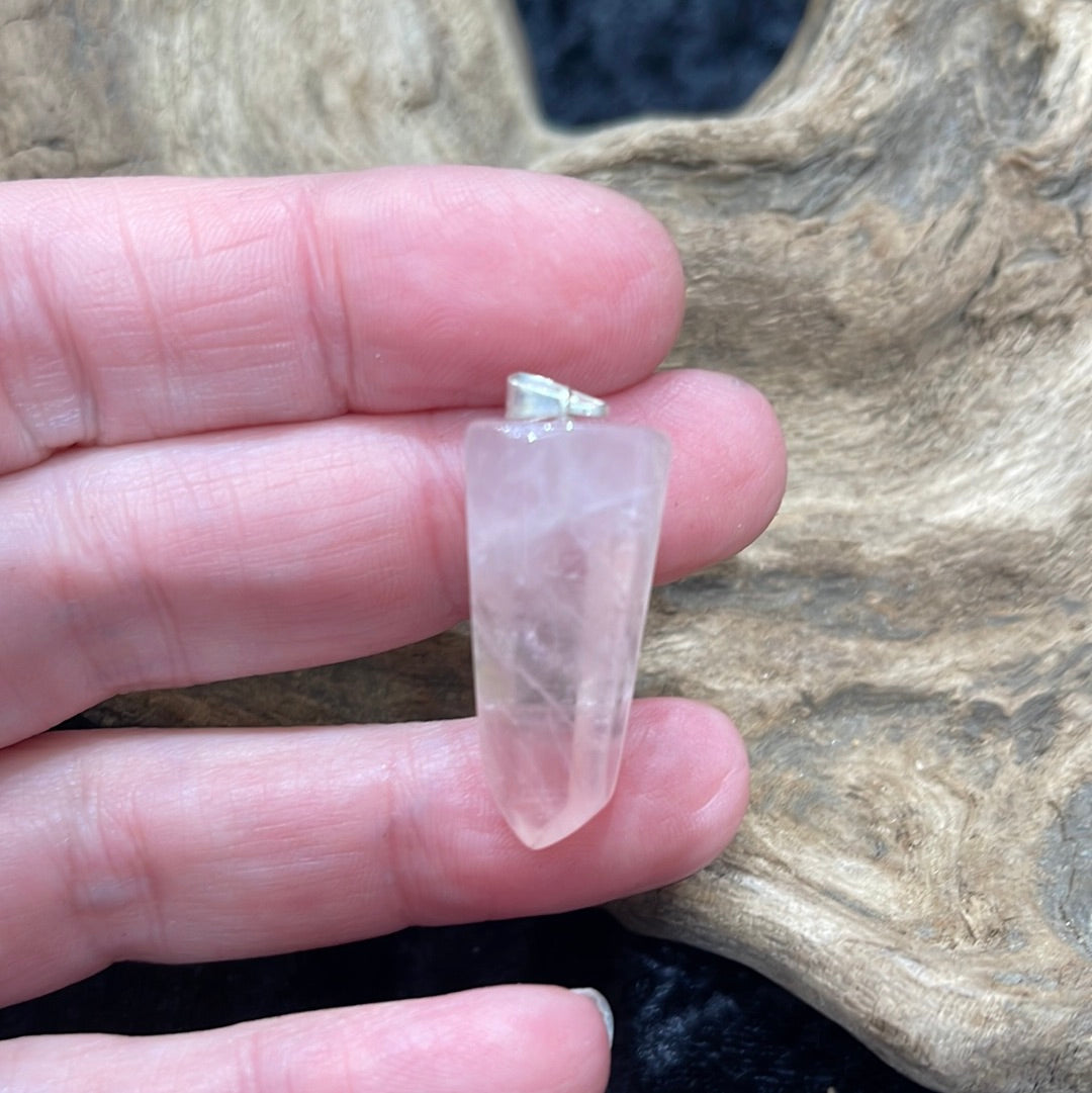Points and Tumbled crystal pendants