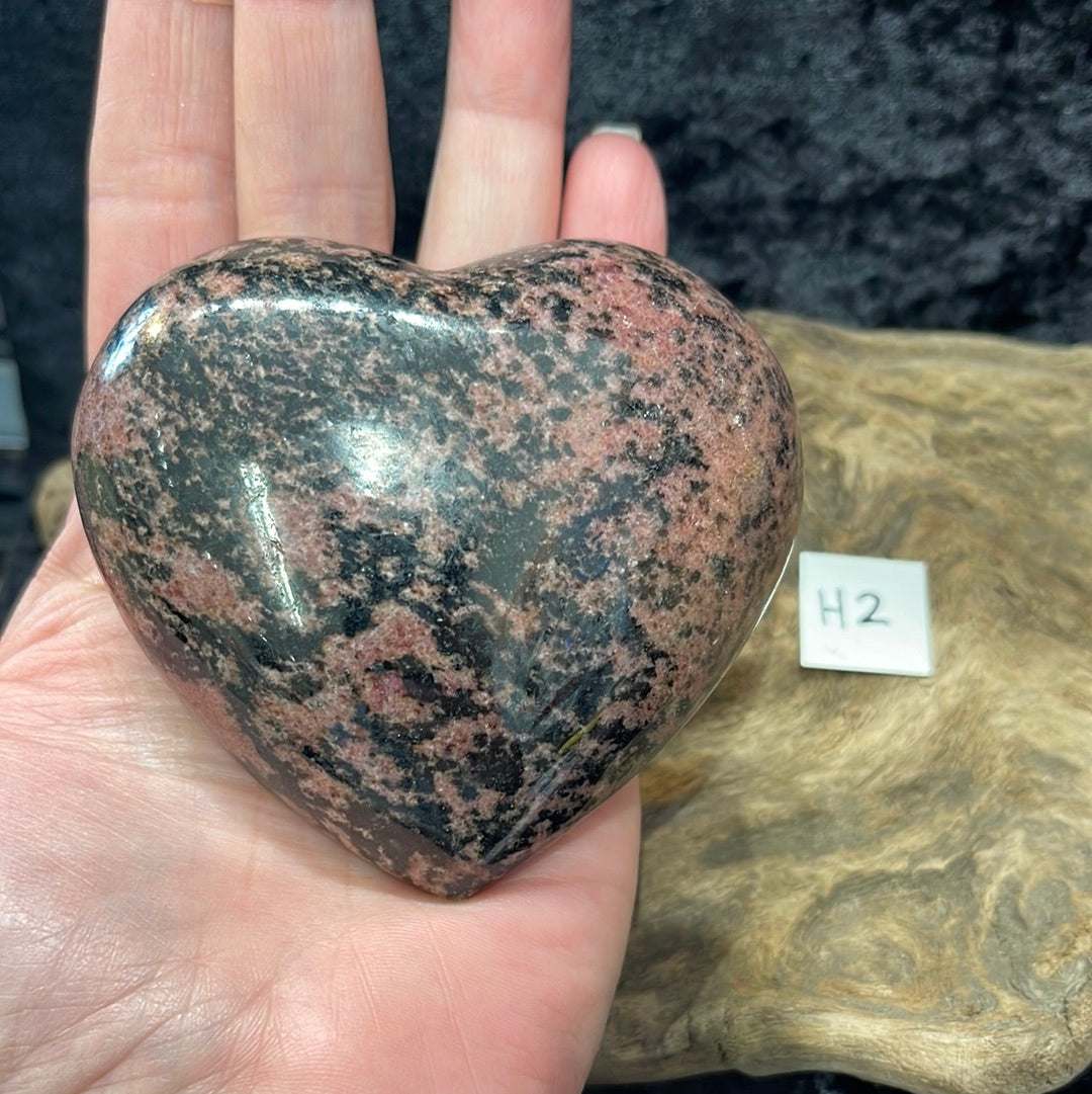 Rhodonite heart