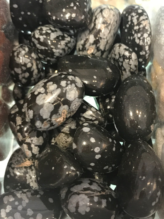 Tumbled Snowflake Obsidian