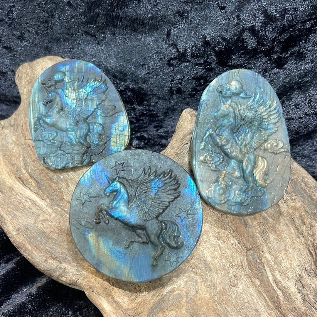 Labradorite Unicorn matte finish
