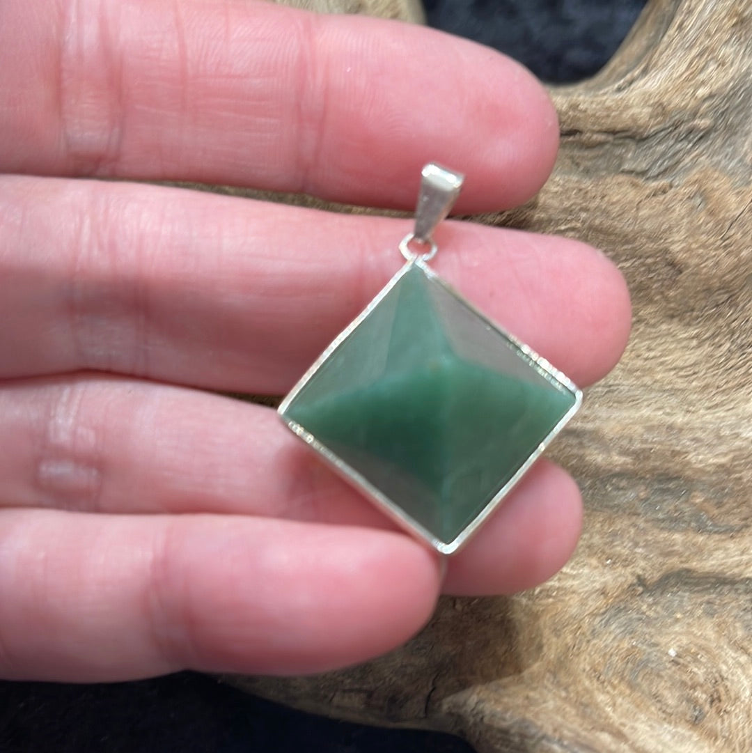 Bezel set crystal pendants