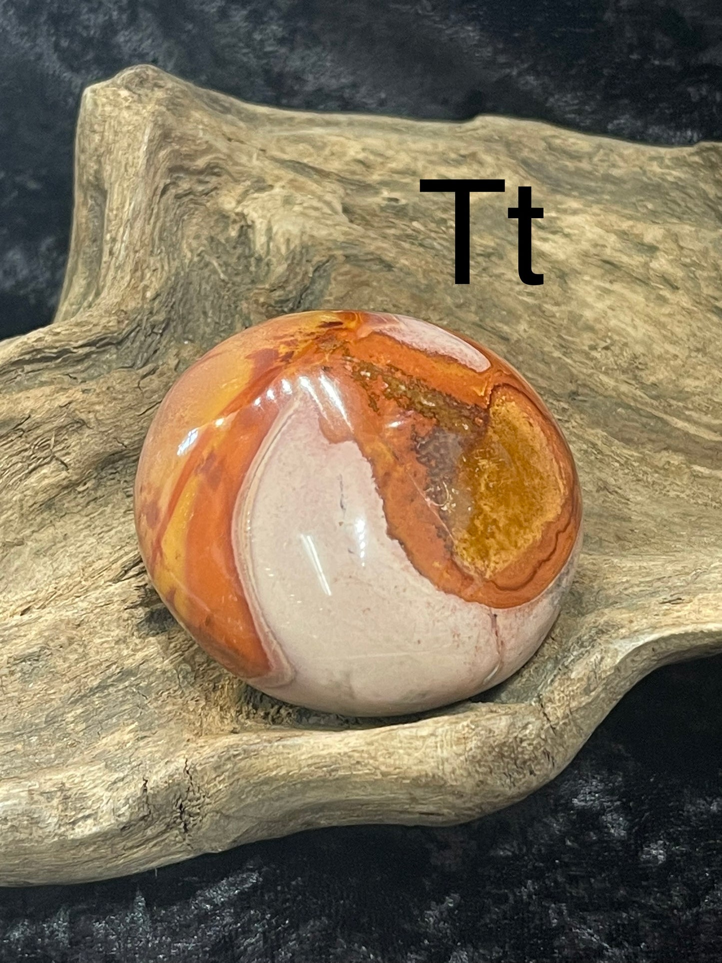 Polychrome jasper flames, shapes, palm stones