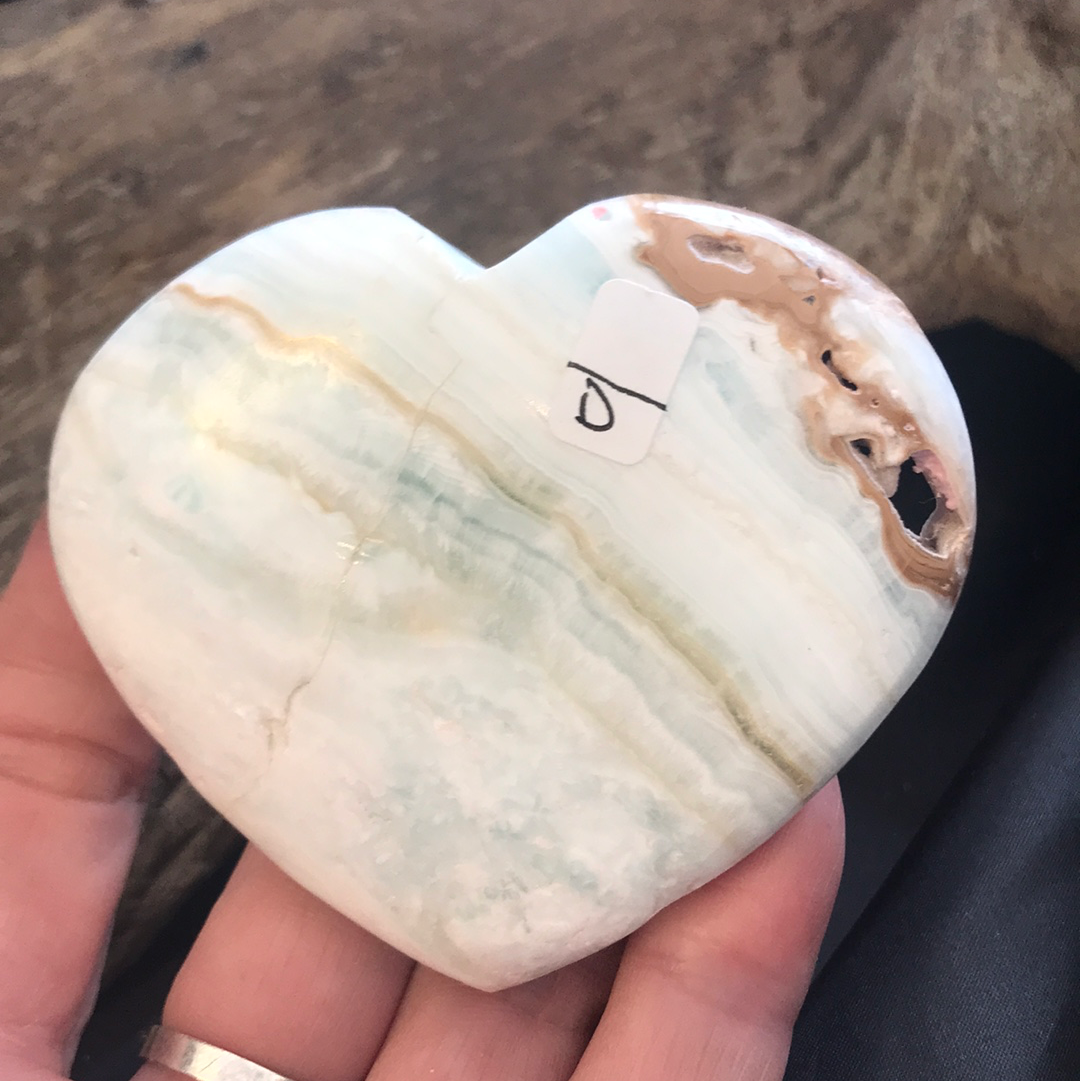 Caribbean Calcite Heart