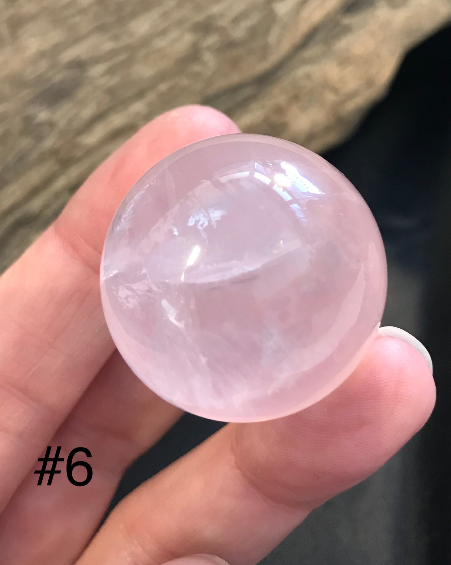 Rose quartz sphere