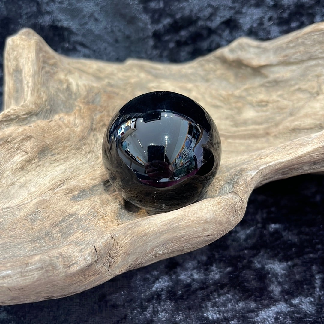 Black obsidian sphere