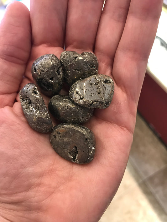 Tumbled Pyrite