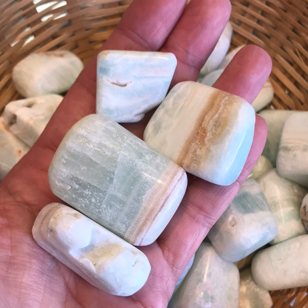 Tumbled Caribbean calcite