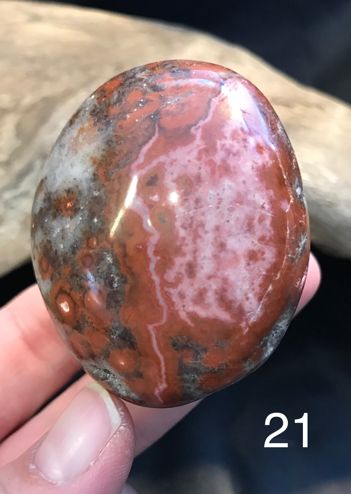 Ocean Jasper palm stones
