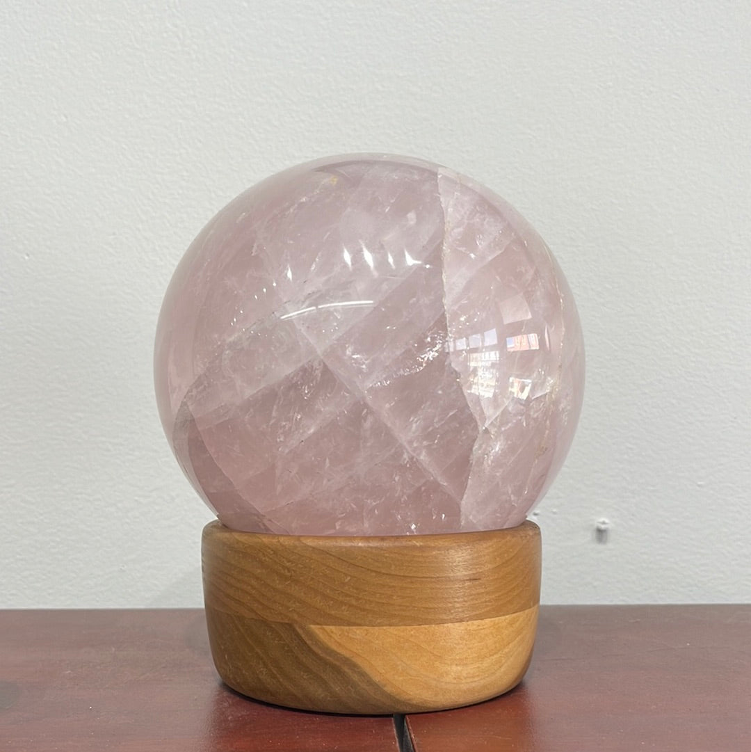 Rose quartz sphere