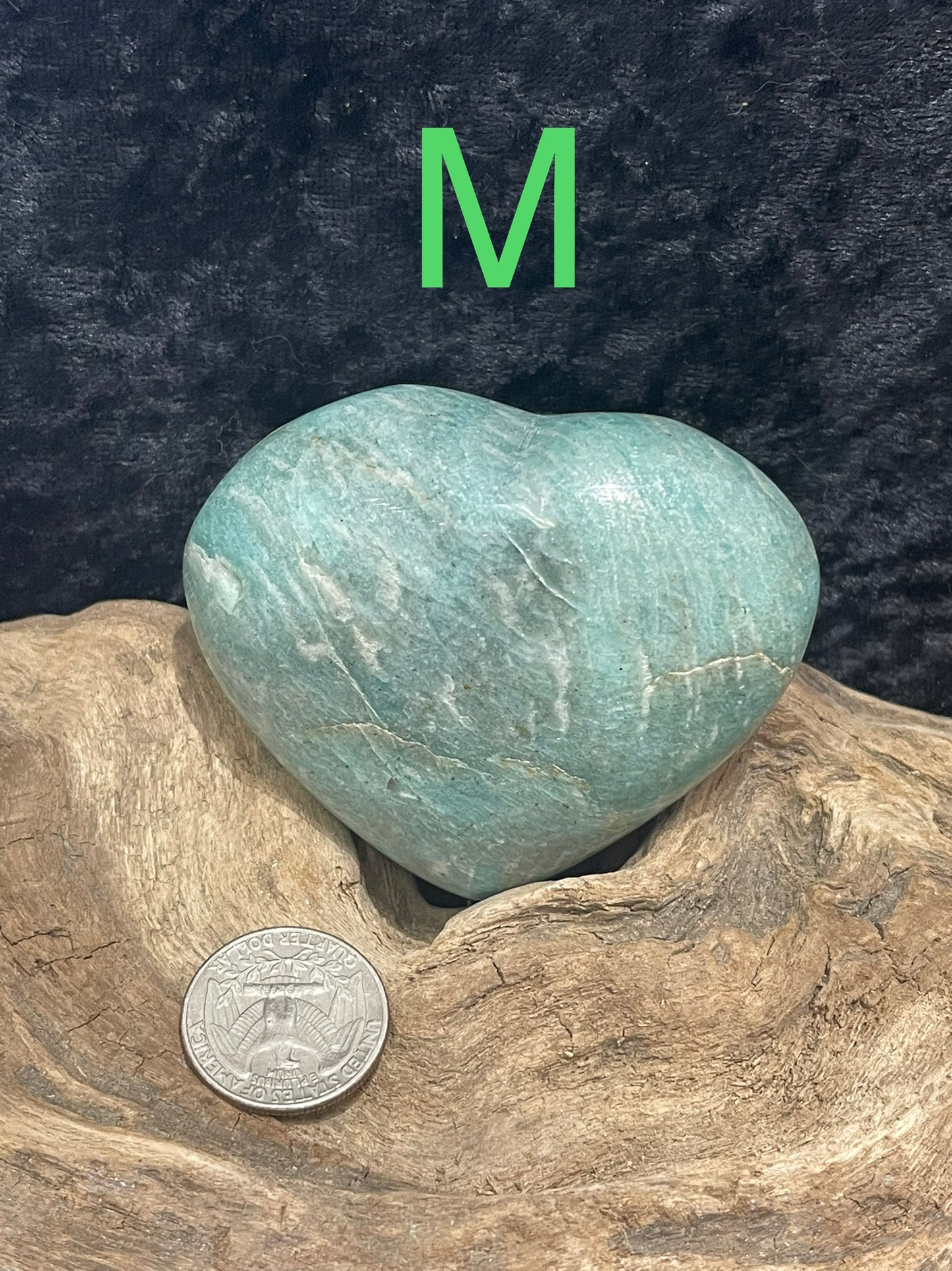 Amazonite heart