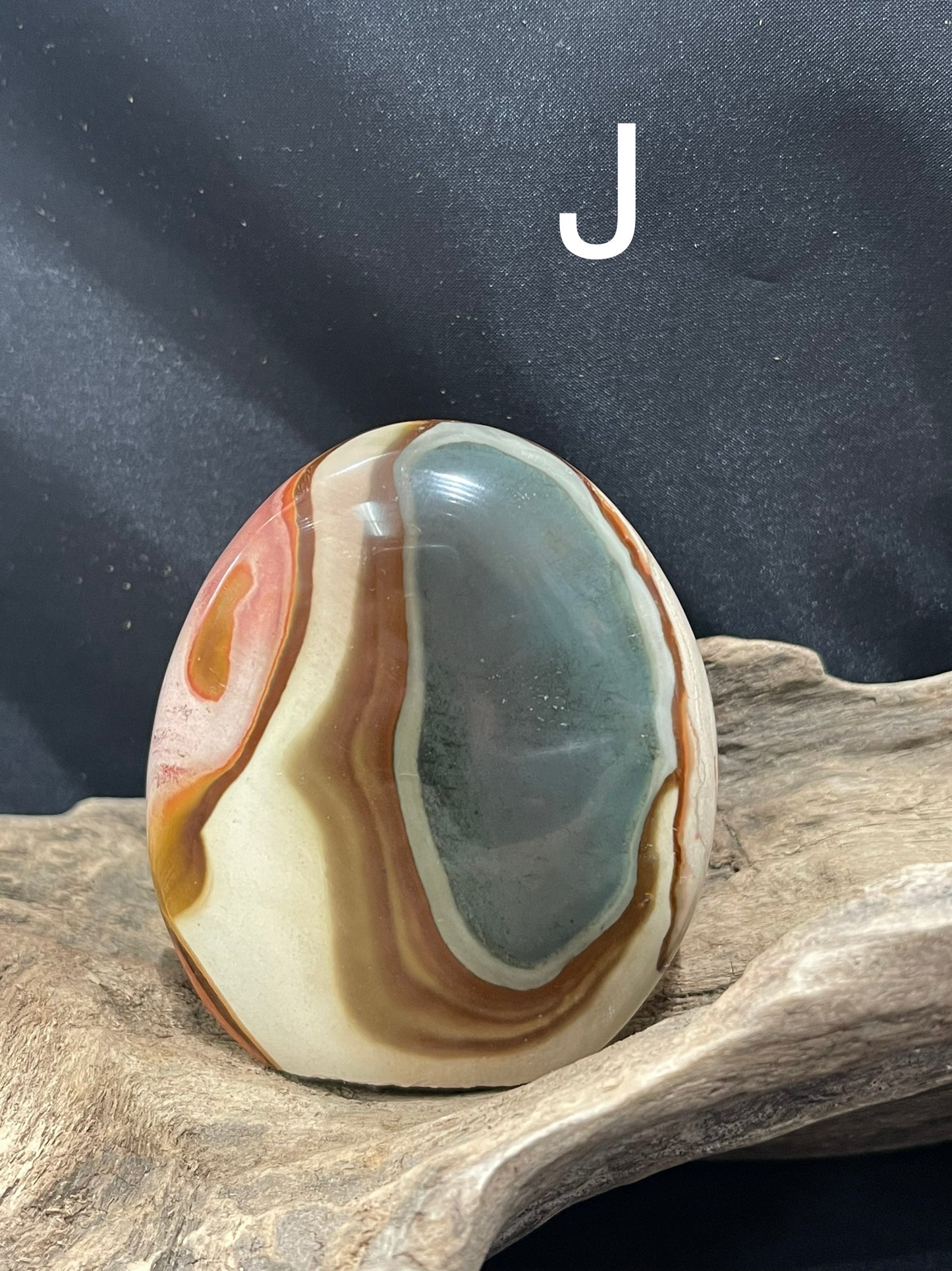 Polychrome jasper flames, shapes, palm stones