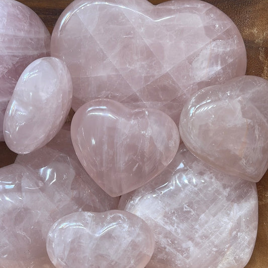 Rose quartz hearts