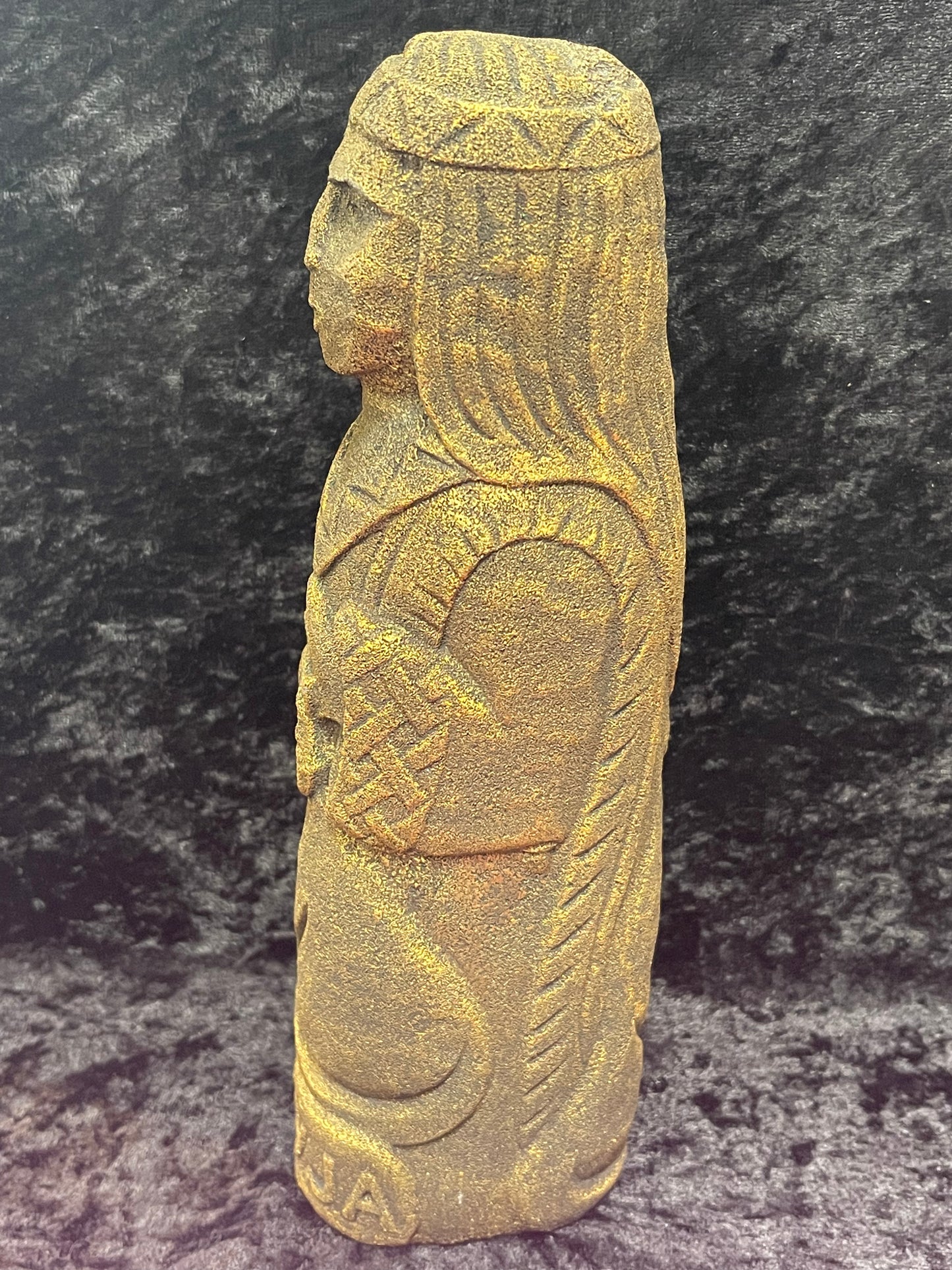 Volcanic stone Norse statues
