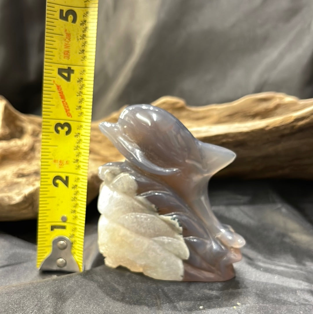 Druzy Agate Dolphin