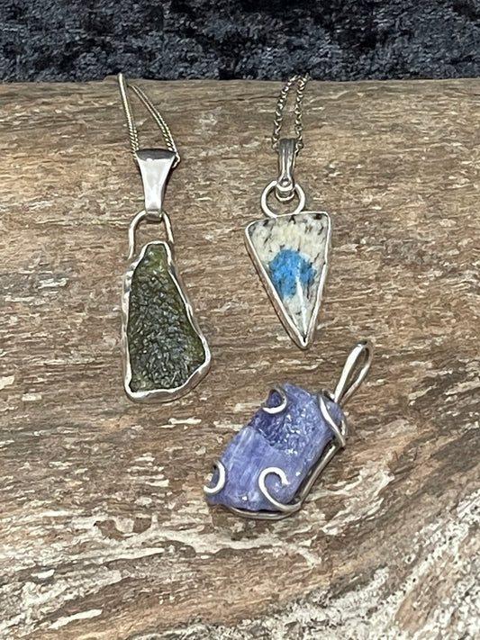Handmade Silver Gemstone Pendants