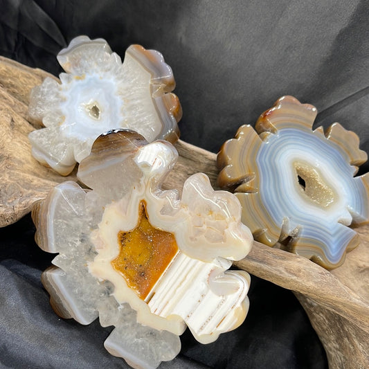 Druzy Agate snowflake