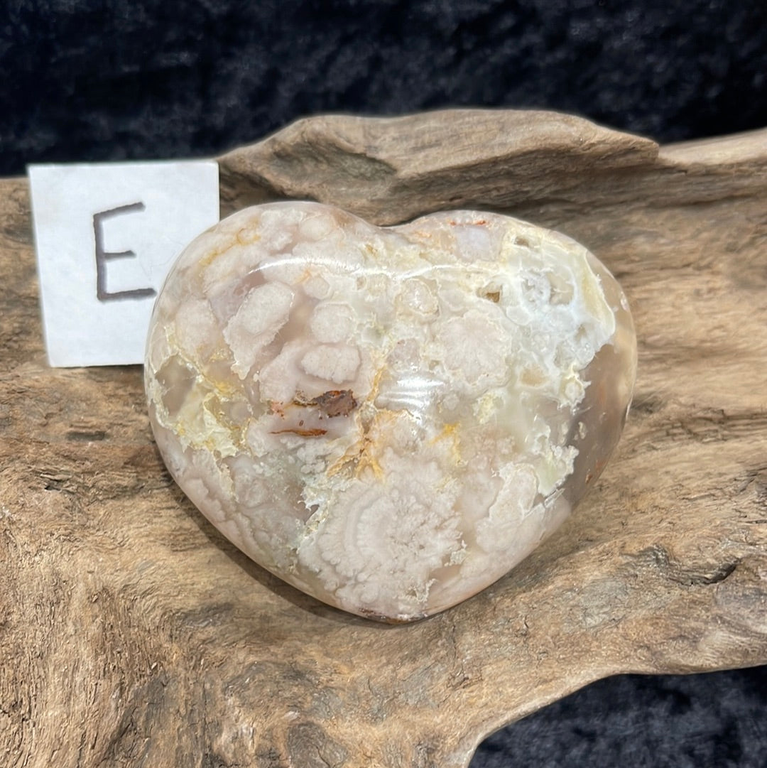 Flower Agate Heart
