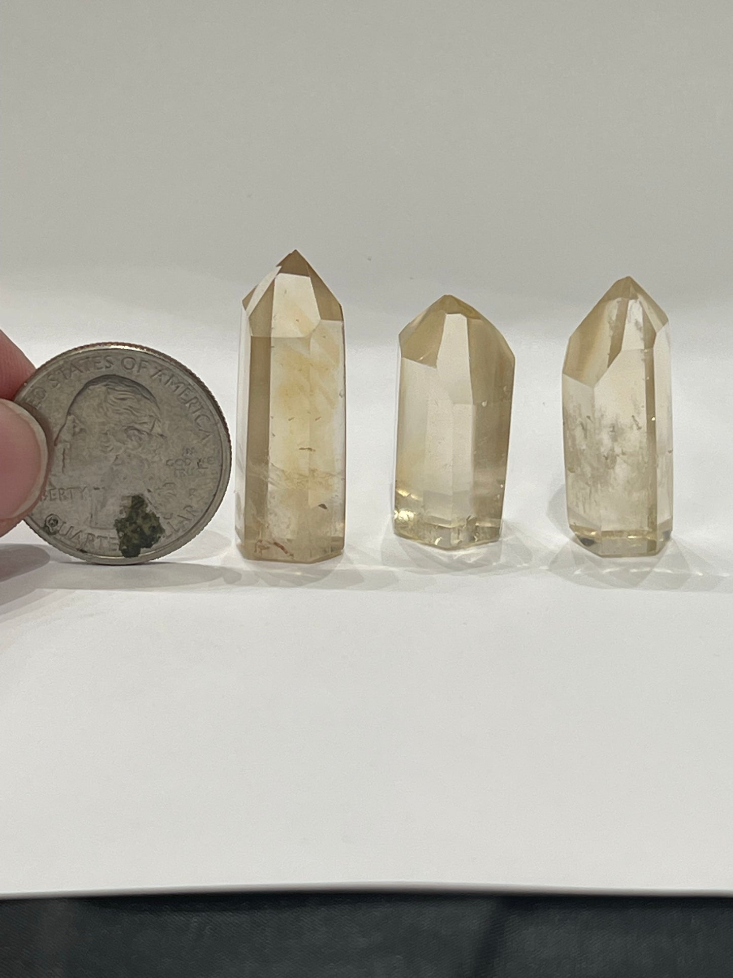 Polished citrine points