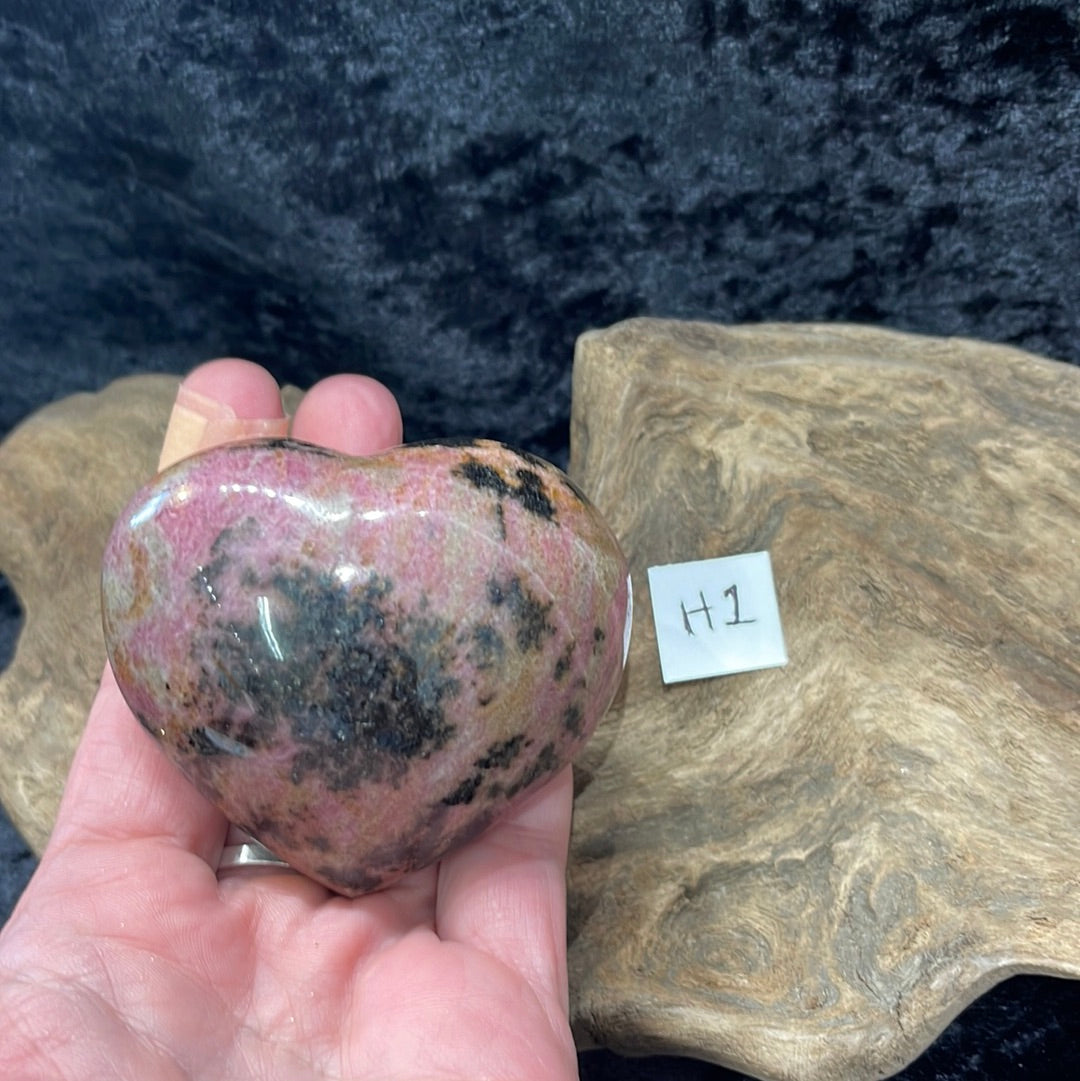 Rhodonite heart