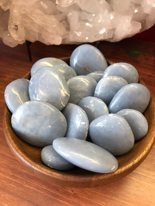 Angelite Palm Stone