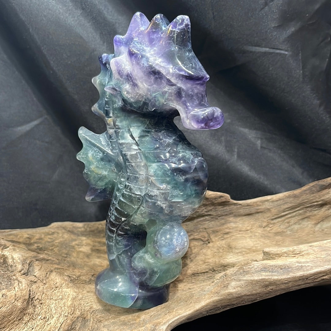 Fluorite seahorse