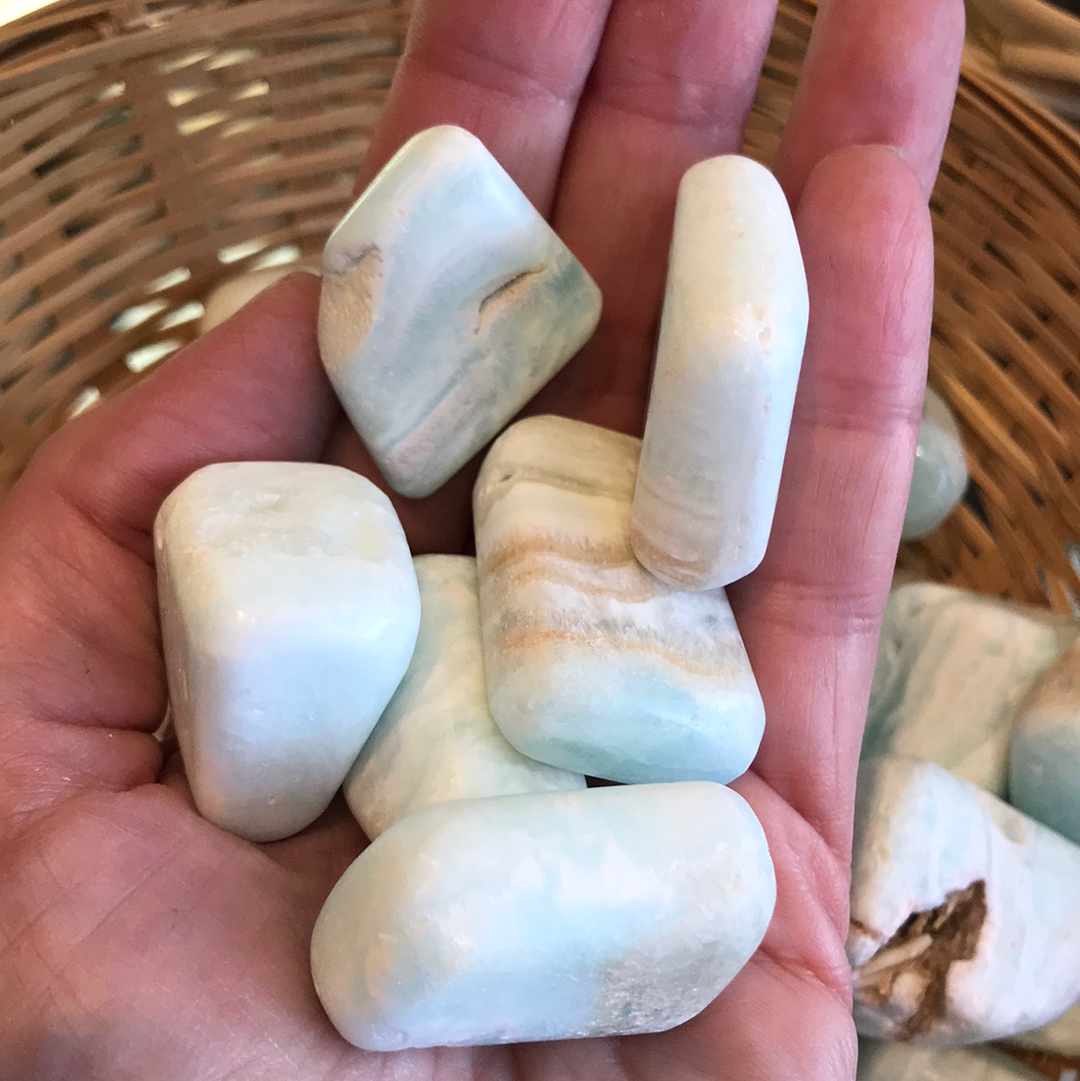 Tumbled Caribbean calcite