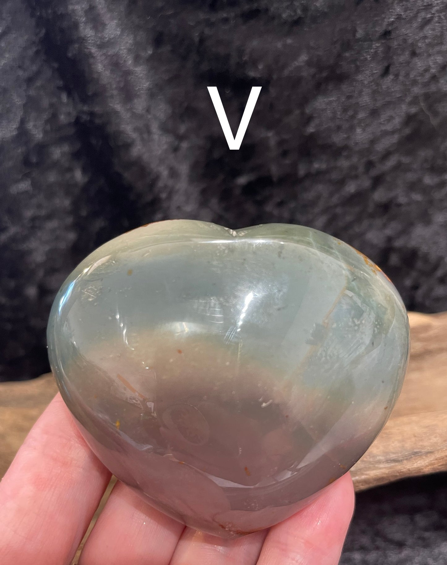 Polychrome jasper flames, shapes, palm stones