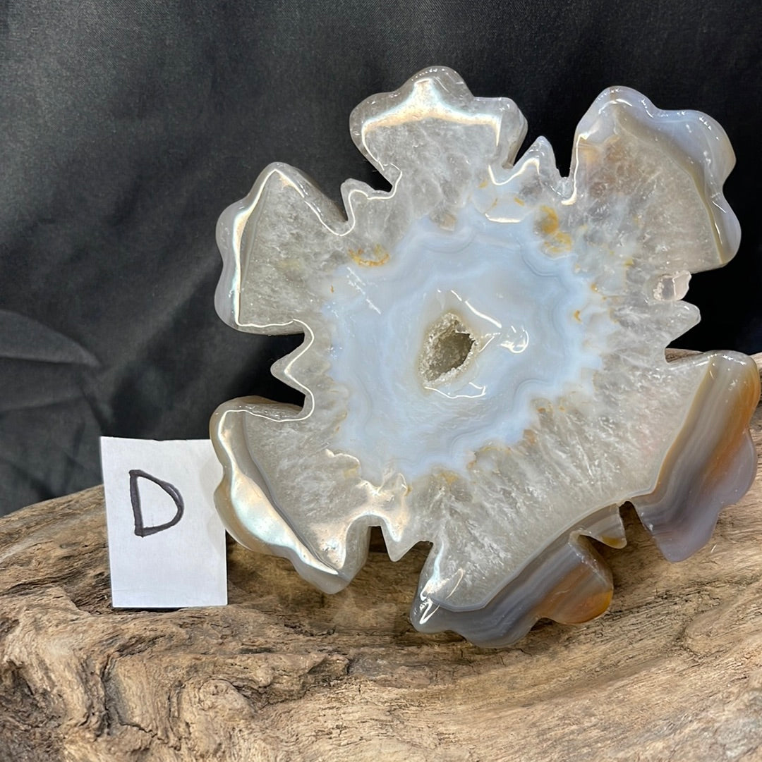 Druzy Agate snowflake