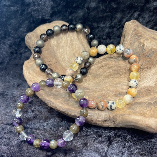 Handmade beaded intention bracelet