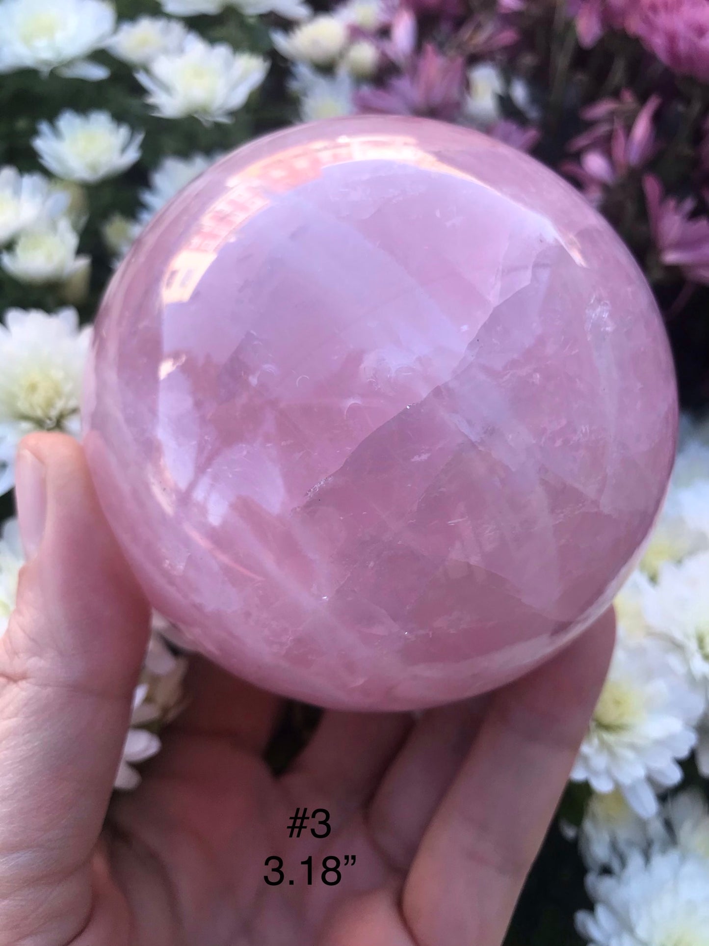 Rose quartz sphere