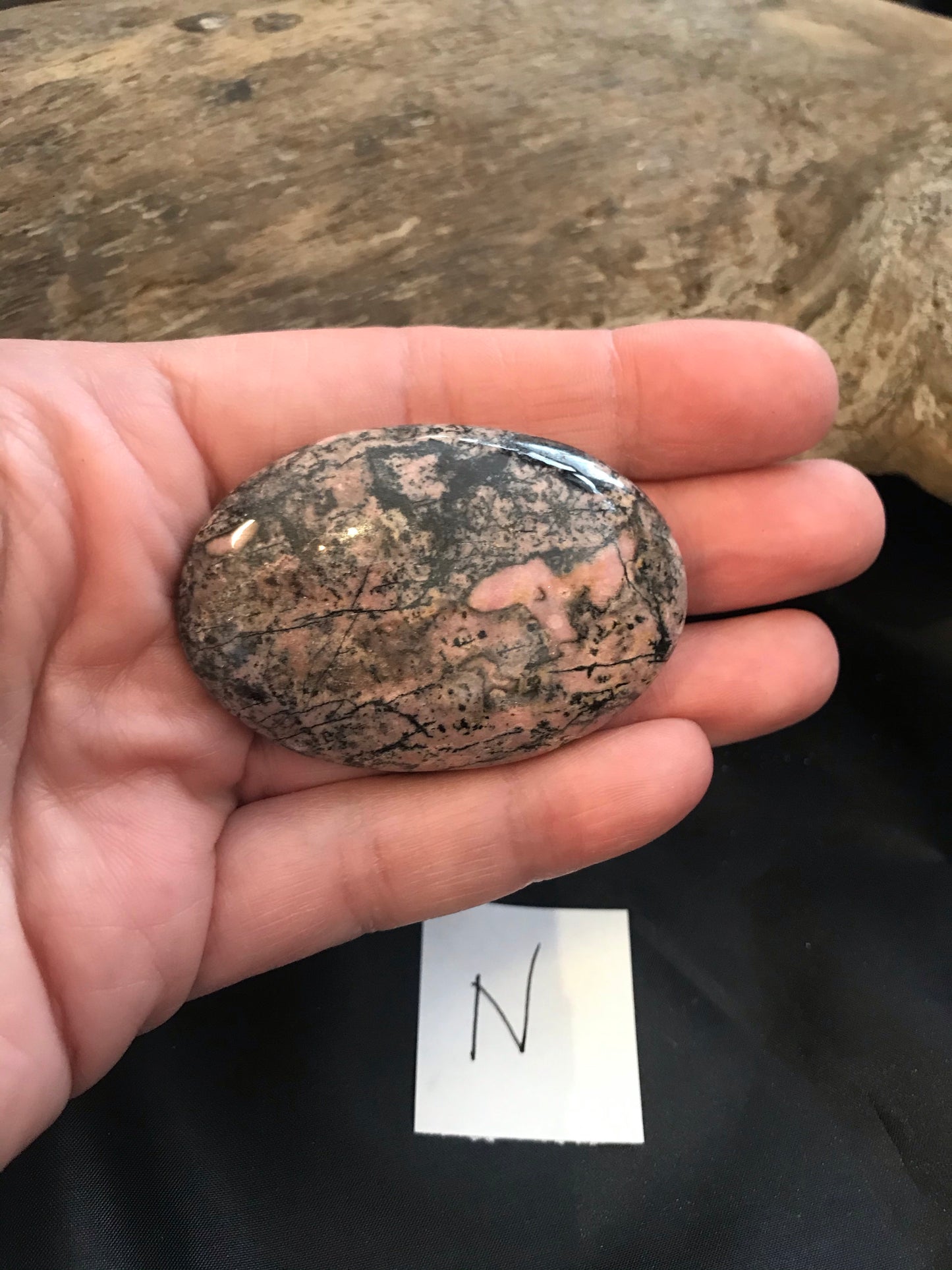 Rhodonite Palm stone