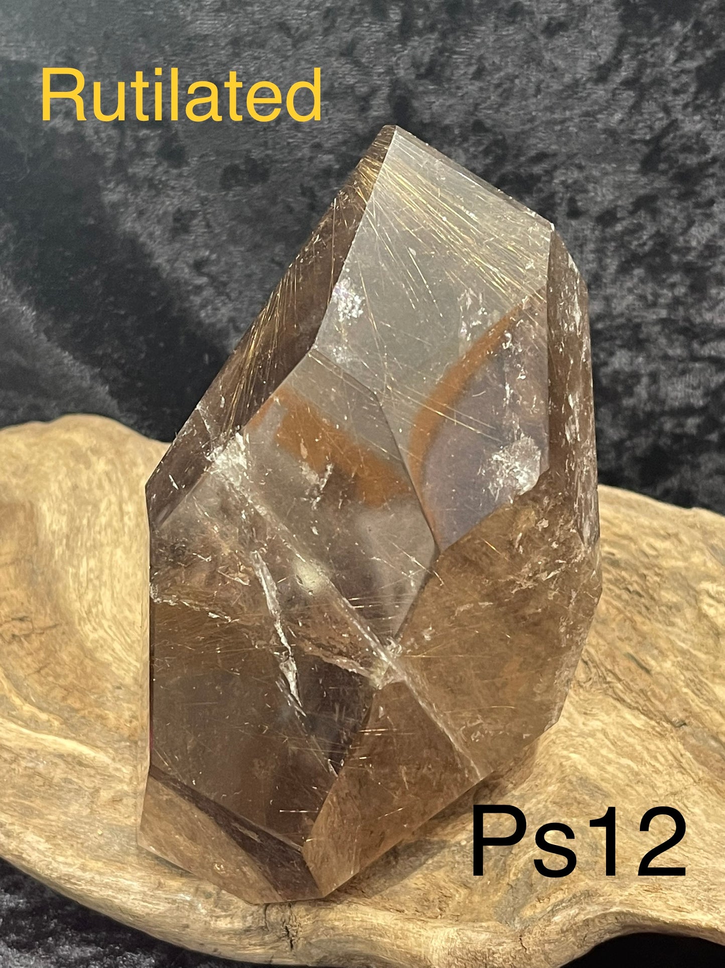 Polished smokey quartz