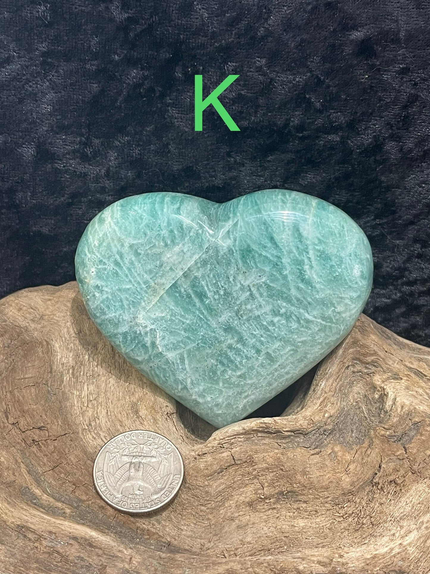 Amazonite heart