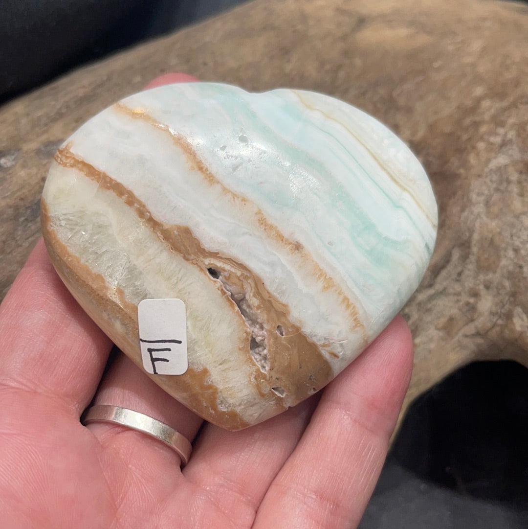 Caribbean Calcite Heart