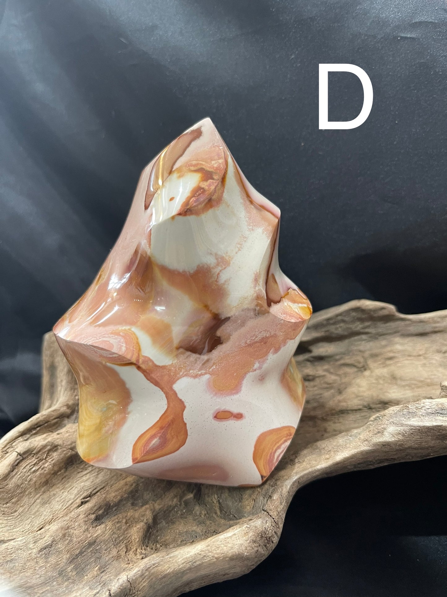 Polychrome jasper flames, shapes, palm stones