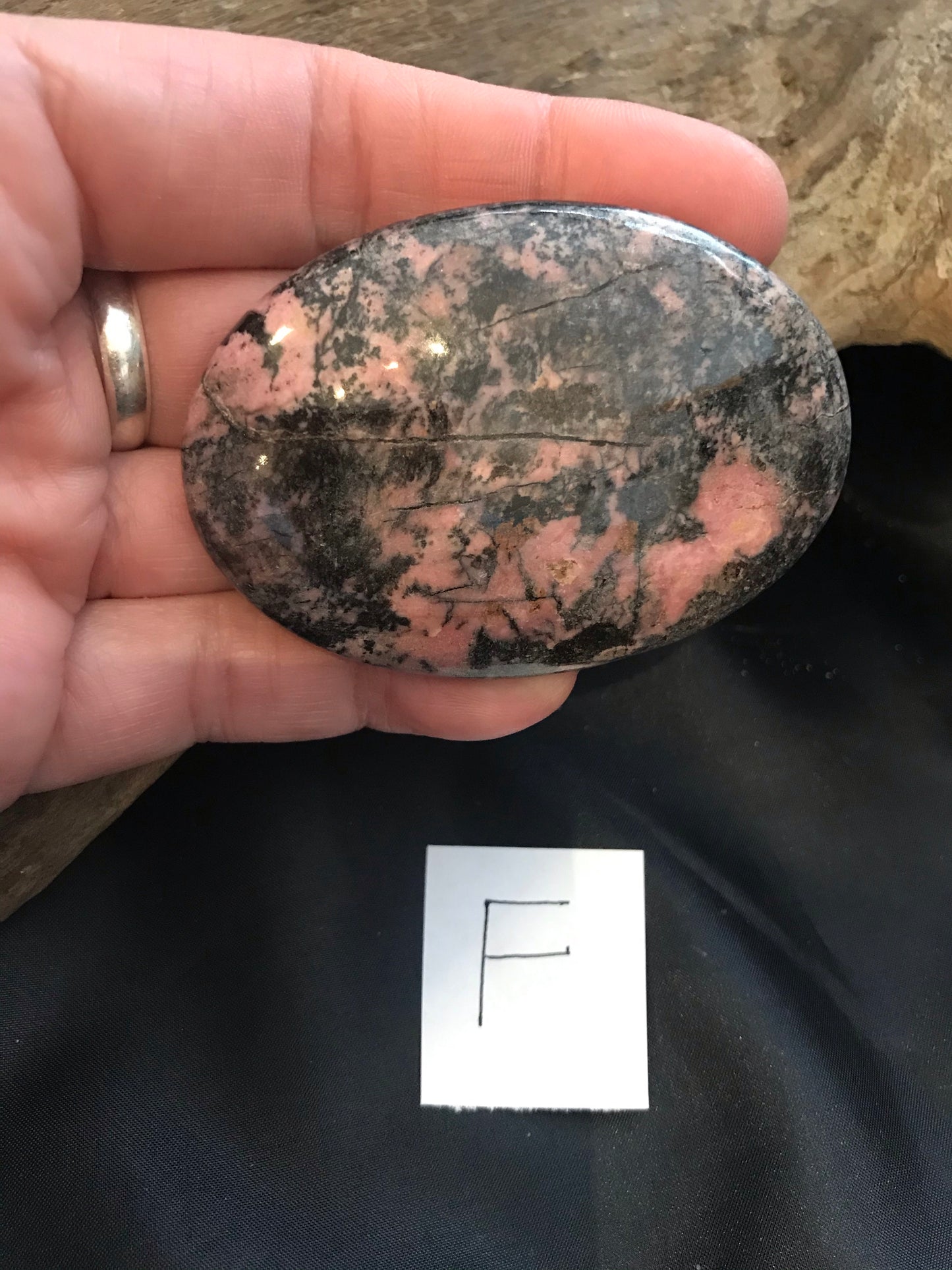 Rhodonite Palm stone