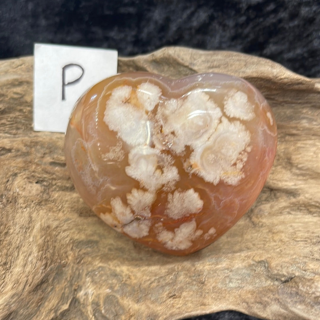 Flower Agate Heart