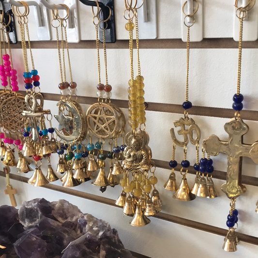 Hanging brass bells
