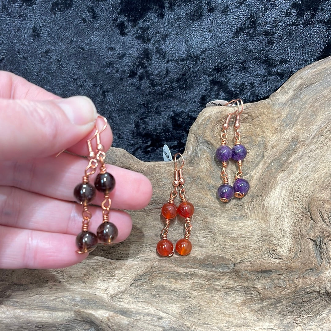 Gemstone bead earrings