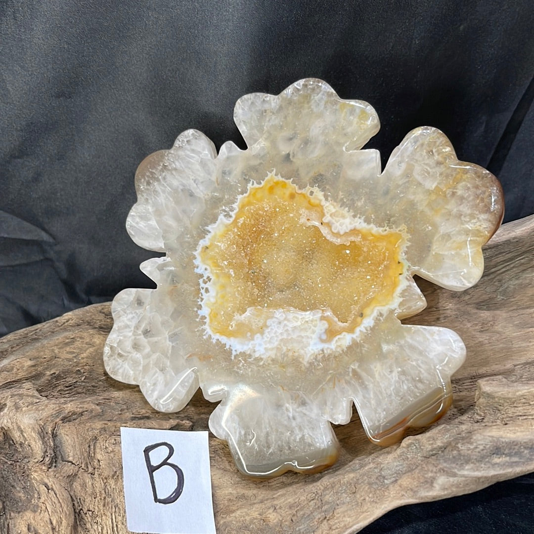 Druzy Agate snowflake