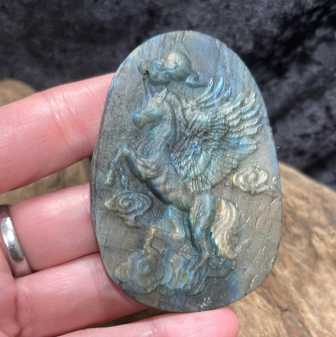 Labradorite Unicorn matte finish