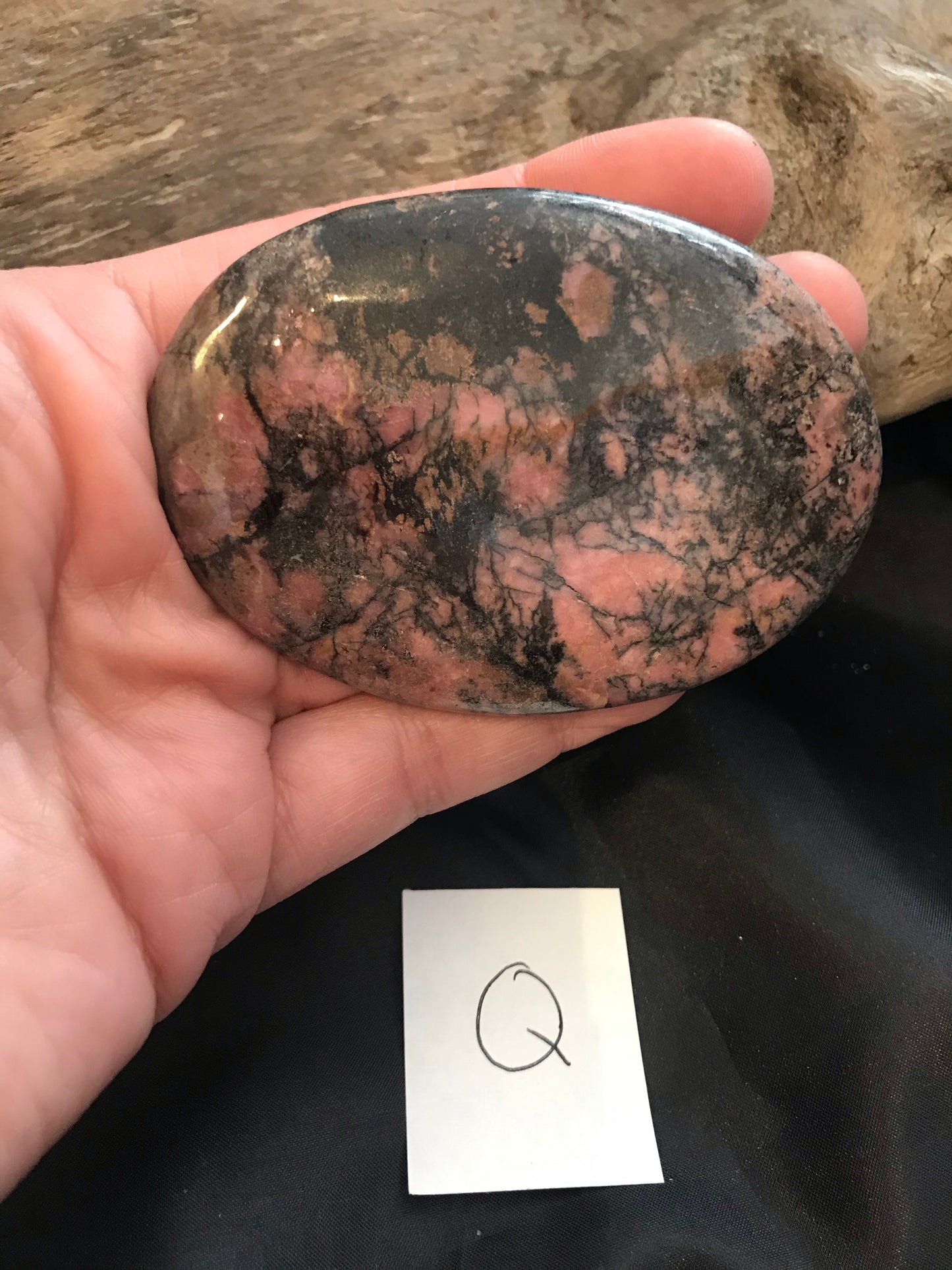 Rhodonite Palm stone