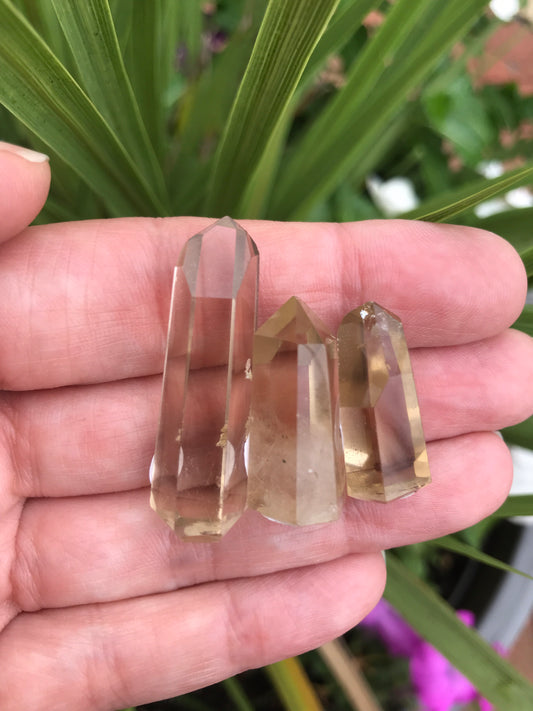 Polished citrine points