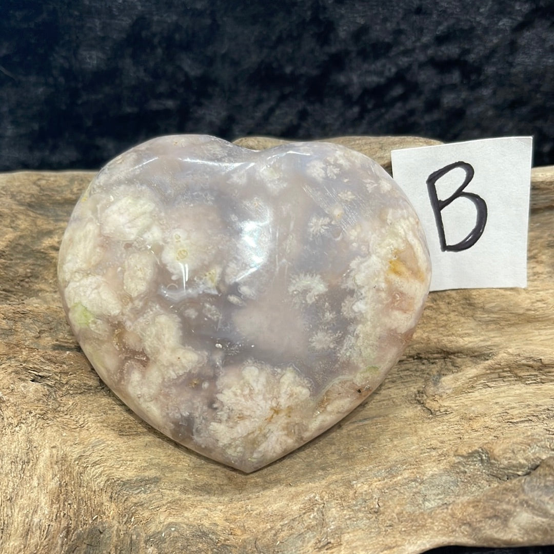 Flower Agate Heart