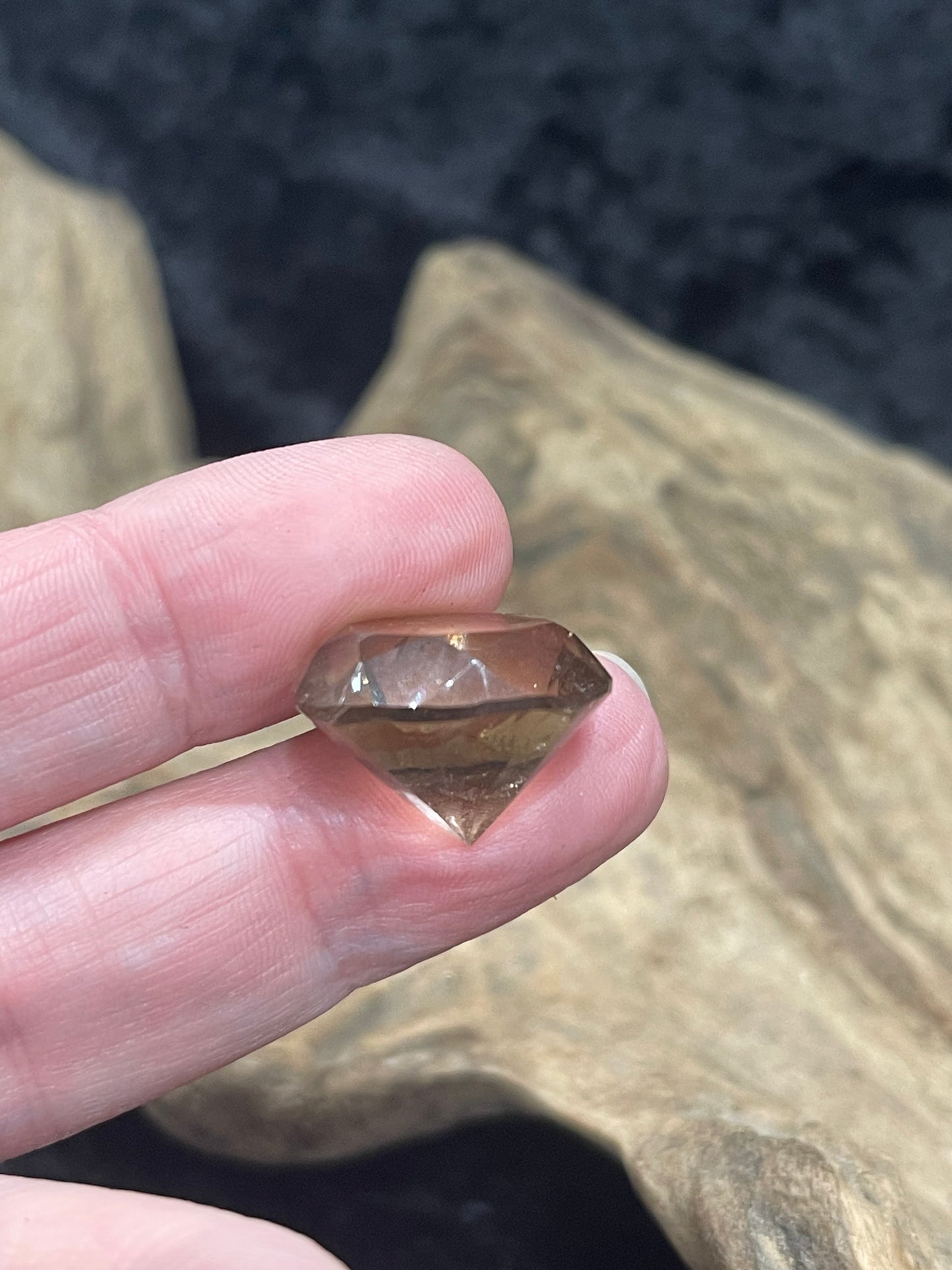 Faceted Smokey quartz