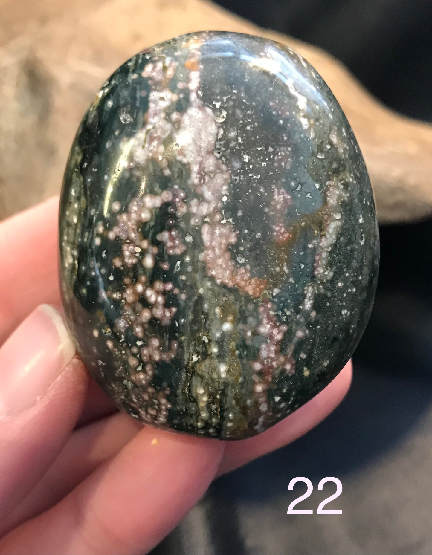 Ocean Jasper palm stones