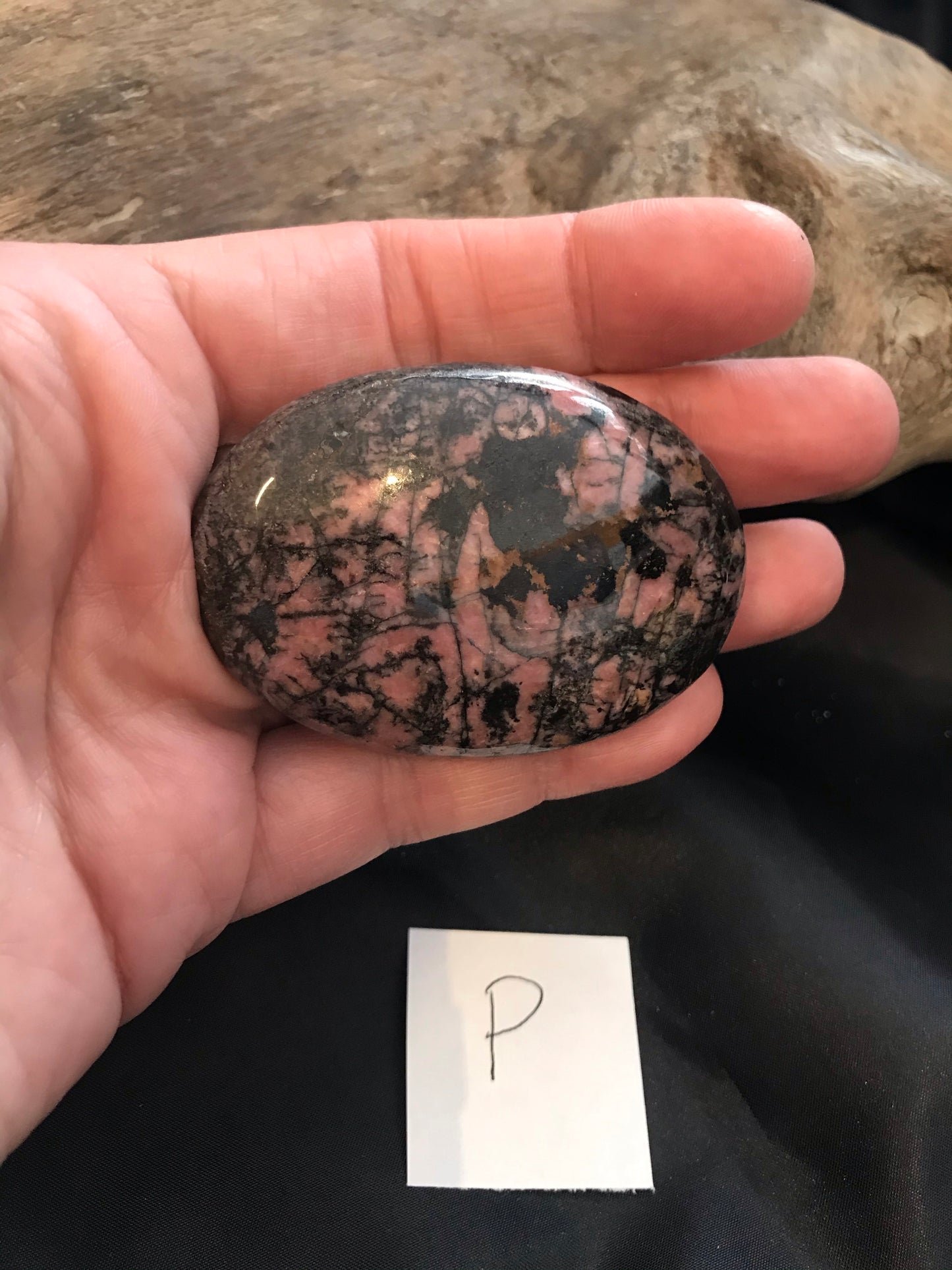 Rhodonite Palm stone